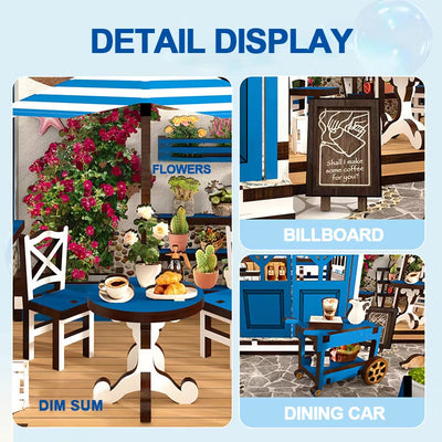 Santorini Sun Coffee DIY Miniature House Kit