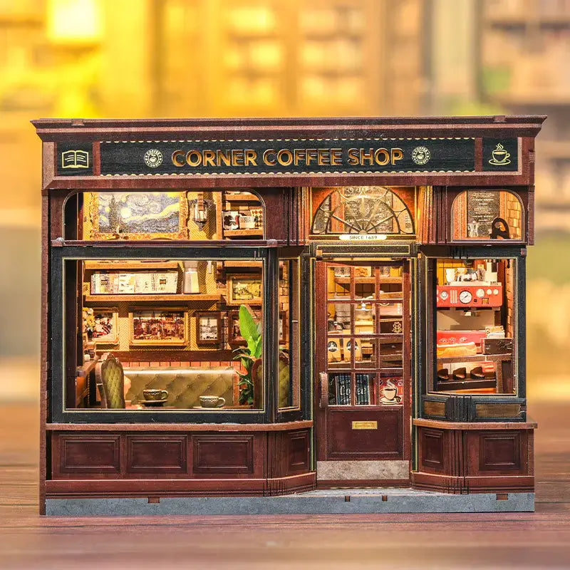Corner Coffee Shop DIY Book Nook Kit
