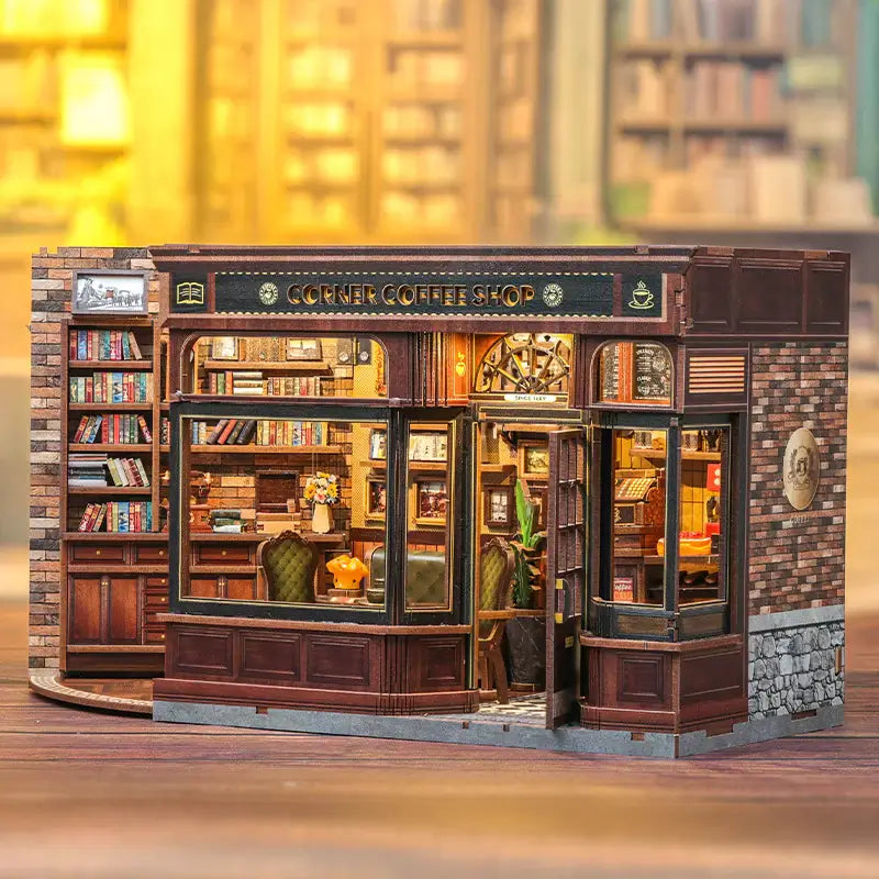 Corner Coffee Shop DIY Book Nook Kit