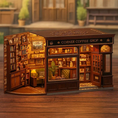 Corner Coffee Shop DIY Book Nook Kit