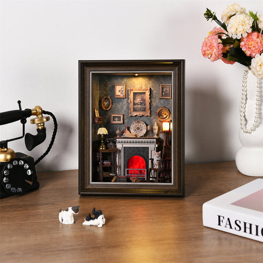 Vintage Fireplace Frame DIY Book Nook Kit